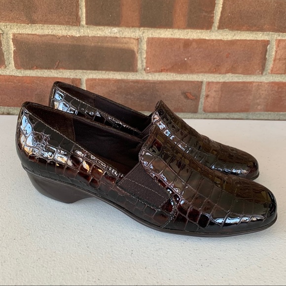 Walking Cradles brown leather chunky heel shoes - Picture 1 of 9
